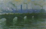 Claude Monet Waterloo Bridge,Overcast Weather oil painting on canvas